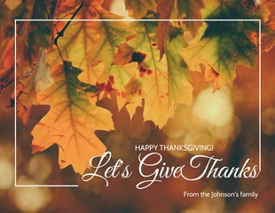 premium  Template: Give Thanks Thanksgiving Card