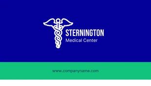 Free  Template: Blue Green And Light Grey Modern Professional Medical Business Card