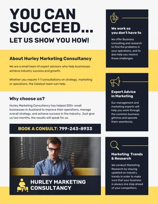 premium  Template: Business Consultant Advertisement Flyer Template