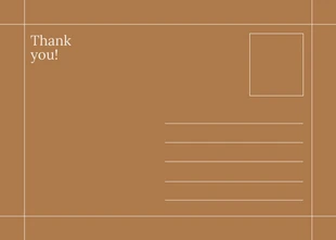 Light Brown Minimalist Business Thankyou Postcard - Page 2