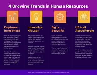 Free  Template: Growing Human Resources Trends Infographic Template