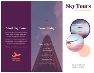 premium  Template: Vacation Informational Travel Tri Fold Brochure Template