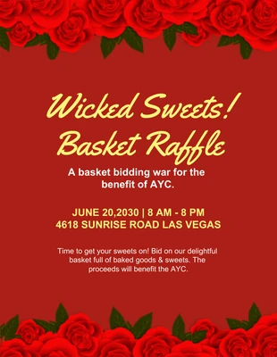 Free  Template: Basket Raffle Flyer Template