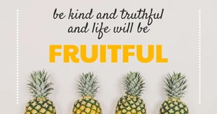 premium  Template: Pineapple Quote Facebook Post