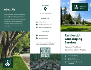 Free interactive Template: Residential Landscaping Services Brochure