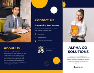 business  Template: Sales Tri-fold Brochure Template