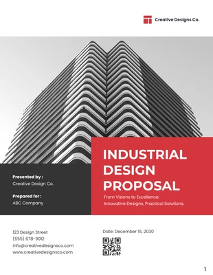 Free  Template: Industrial Design Proposal Template