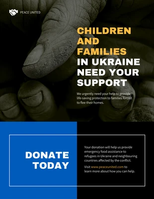 premium accessible Template: Support Families in Ukraine Poster