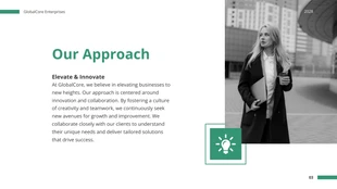 Modern White Green Black Corporate Presentation - Page 3