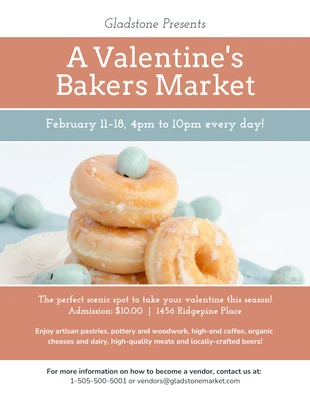 Free  Template: Baking Valentine's Day Event Flyer