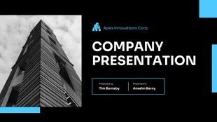 Free  Template: Black Company Presentation Template