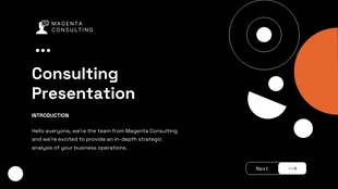 Free  Template: Black White Tango Modern Consulting Presentation Template