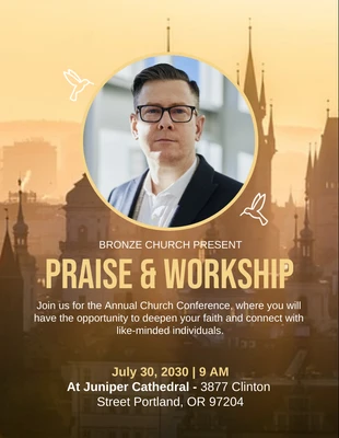 Free  Template: Praise And Worship Flyer Template