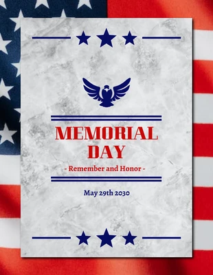 Free  Template: Texture Memorial Day Flyer Template