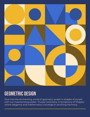 Free  Template: Navy Modern Geometric Poster