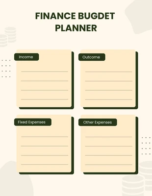 Free  Template: Light Cream Finance Budget Planner Template