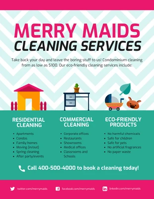 Free  Template: Cleaning Services Flyer Template