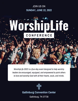 premium  Template: Worship Conference Flyer Template