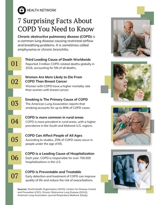 business  Template: 7 Surprising Facts About COPD Infographic Template