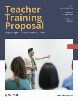 business  Template: Teacher Training Proposal Template