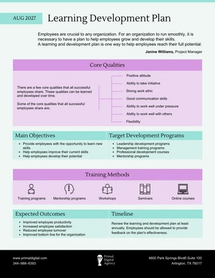 premium  Template: Learning Development Plan Template