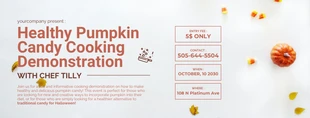 Free  Template: Healthy Pumpkin Candy Cooking Demo Banner