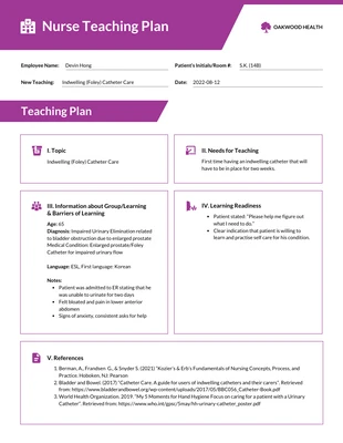 business  Template: Nursing Development Plan Example Template