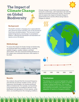 business  Template: Green and Cream Climate Academic Poster