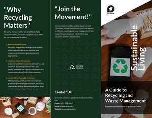 premium  Template: Recycling and Waste Management Brochure Template