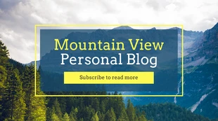 Free  Template: Simple Mountain Blog Banner