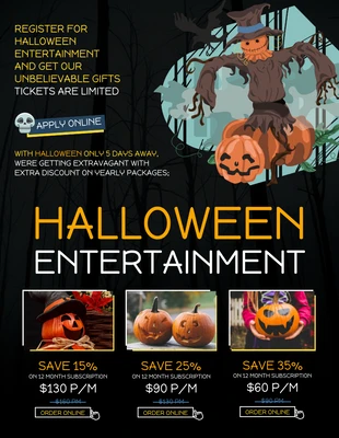 premium  Template: Halloween Entertainment Poster