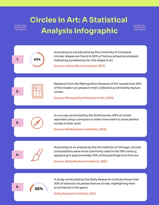 Free  Template: Circles in Art Infographic Template