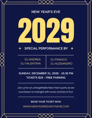 Free  Template: Special New Year's Eve Flyer Template