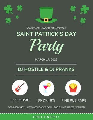 premium  Template: Saint Patrick's Day Party Event Flyer Template