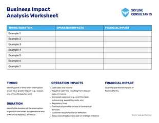 Free  Template: Business Impact Analysis Document Worksheet Template