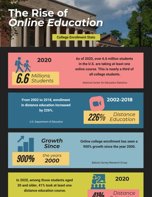 Free  Template: Fun Color College Infographic Template