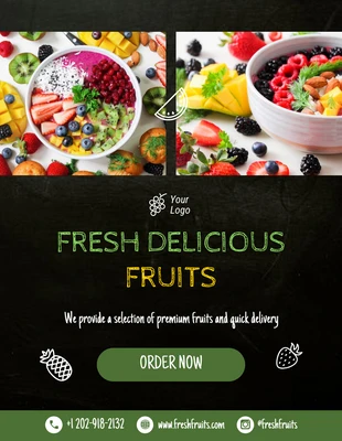 Free  Template: Fresh Fruit Flyer Template