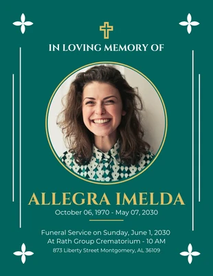 Free  Template: Funeral Flyer Template