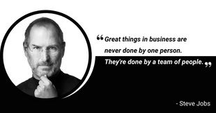 Free  Template: Steve Jobs Quote Facebook Banner