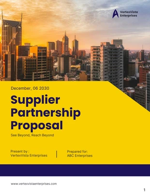 Free  Template: Supplier Partnership Proposal Template