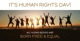 Free  Template: Happy Human Rights Day Facebook Post