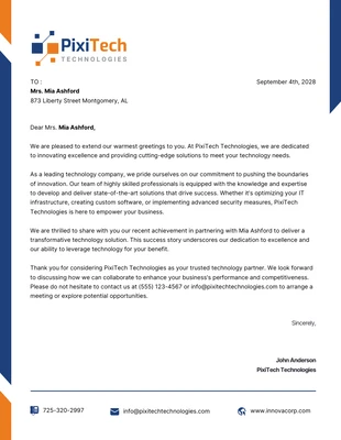 premium  Template: Orange Blue Modern Company Letterhead