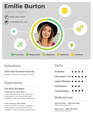 Character Resume Template