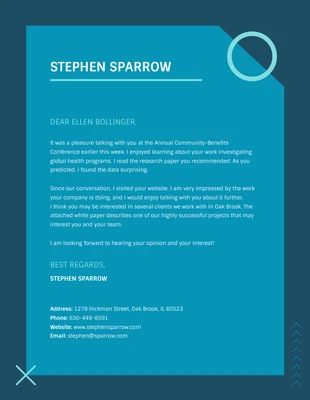 business  Template: Modern Teal Letterhead