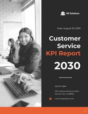 Free  Template: Customer Service KPI Reports Template