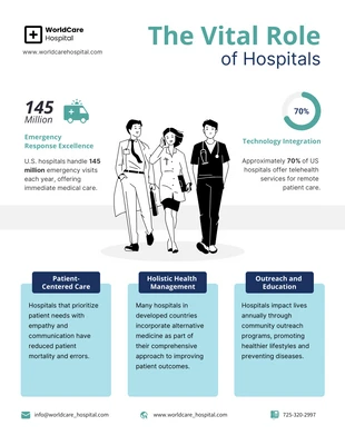 premium  Template: Vital Role of Hospitals Infographic Template