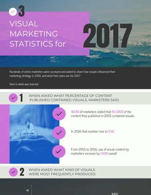 Free  Template: Visual Marketing Statistical Infographic Template