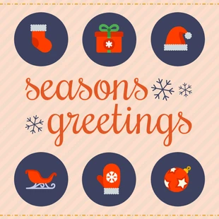 Free  Template: Seasons Greetings Instagram Social Media Post