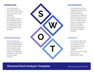 premium  Template: Purple SWOT Analysis Template