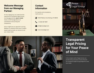 business interactive Template: Legal Tri-fold Brochure Template